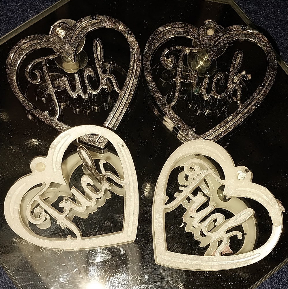 Adult F bomb handmade earrings